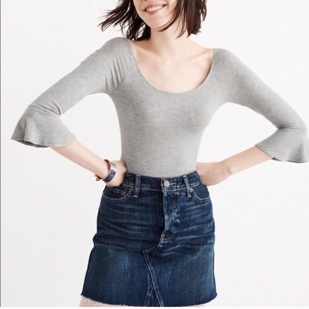 Abercrombie & Fitch Bell Sleeve Bodysuit